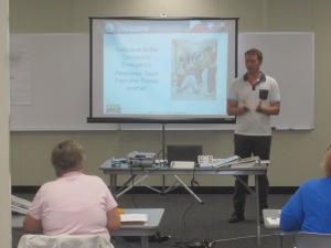 Nebraska State Coordinator Citizen Corps/Medical Reserve Corps Coordinator welcomes the class to Day 1. Mr. Ryan Lowry